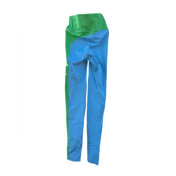7 Days Active Colorblock Emmet Leggings Blue Green Small Sporty Chic Yoga Gym - Picture 6 of 8